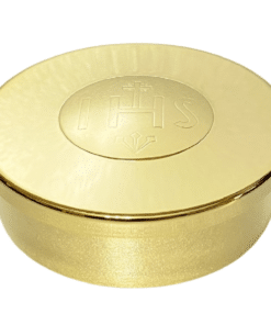 Caixa para Hóstia / Teca 9cm IHS Ouro