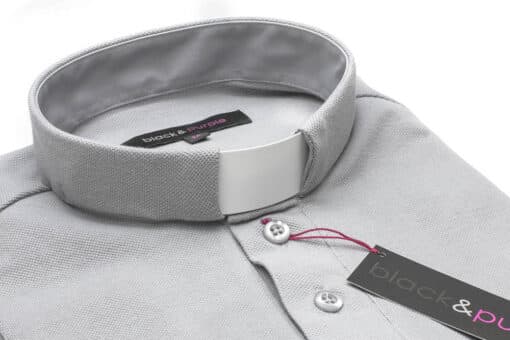 Camisa Clerical Importada - Polo Cinza "GG" - Imagem 3