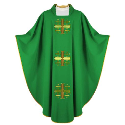 Casula Cruz de Jerusalém - Verde