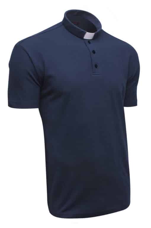 Camisa Clerical Importada - Polo Azul "GG"