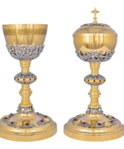Conjunto Âmbula e Cálice 816/3 Pedras Vermelhas