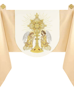 Véu de ombro bordado "Anjos"