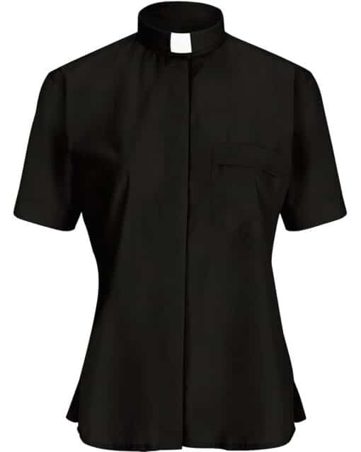 Camisa Clerical Importada - Preta "G"