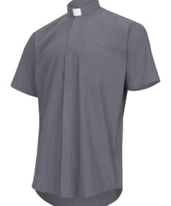 Camisa Clerical Importada - Cinza  Escuro"P"