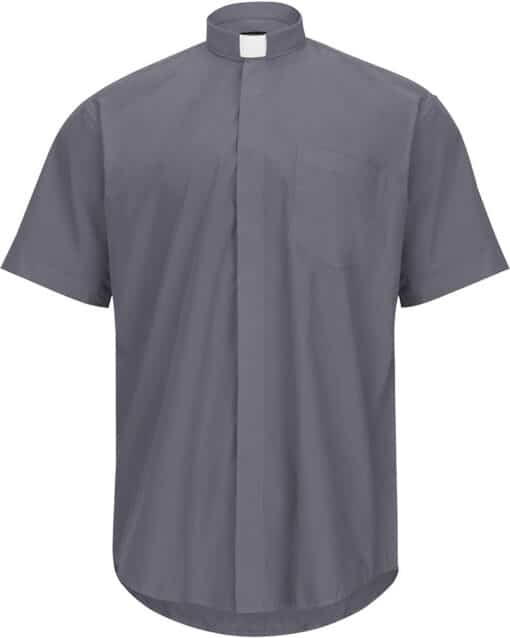 Camisa Clerical Importada - Cinza  Escuro"M" - Imagem 2