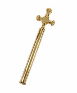 Aspersório Que Retém Água 20x5cm - com cruz dourado