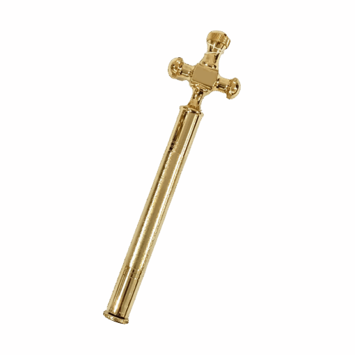 Aspersório Que Retém Água 20x5cm - com cruz dourado