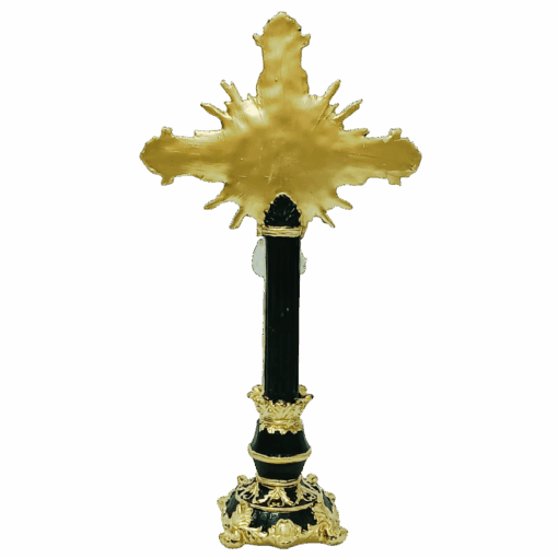 Crucifixo de Mesa Ornado Resina 40 cm - Imagem 2