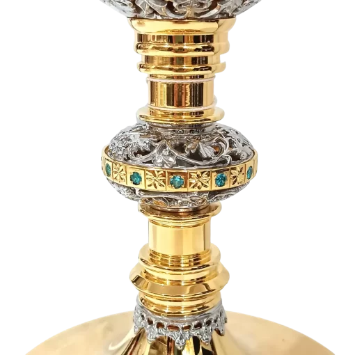 Cálice 710/1 - 23cm Pedras Azuis - Imagem 5