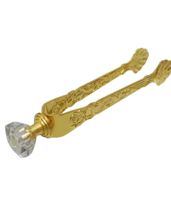 Pinça para Carvão Banhada a Ouro