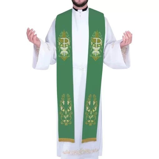 Estola Sacerdotal Bordada em Tecido Oxford