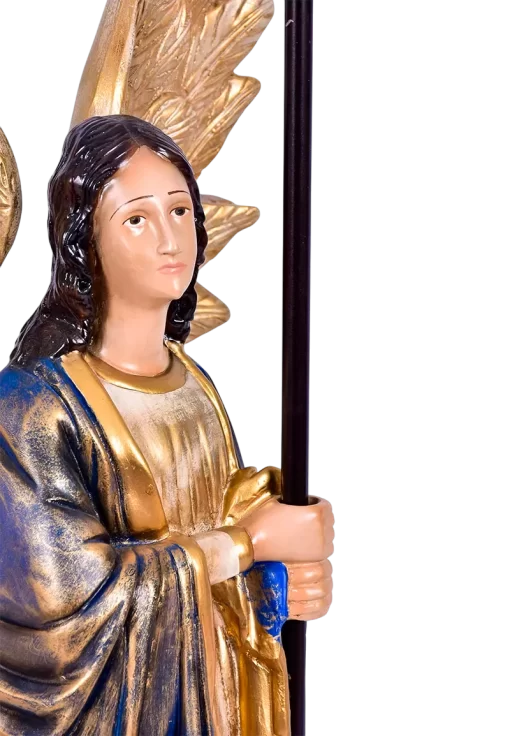 Imagem Par de Anjos com Candelabro Resina 93 cm - Imagem 3
