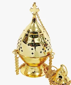 Turíbulo Trabalhado Dourado