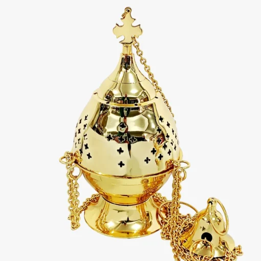 Turíbulo Trabalhado Dourado