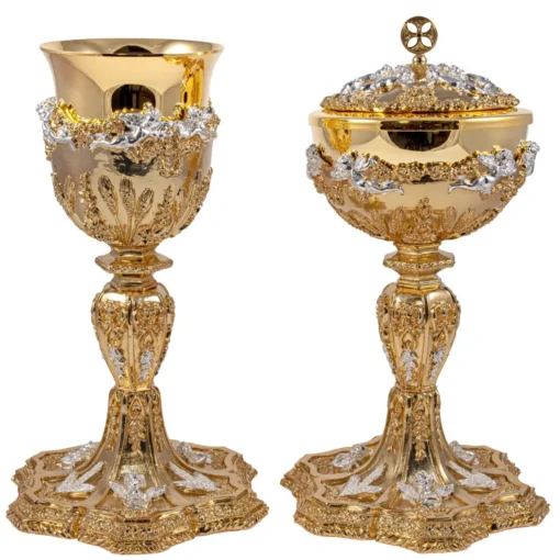 Conjunto âmbula e Cálice  Anjos e Trigo