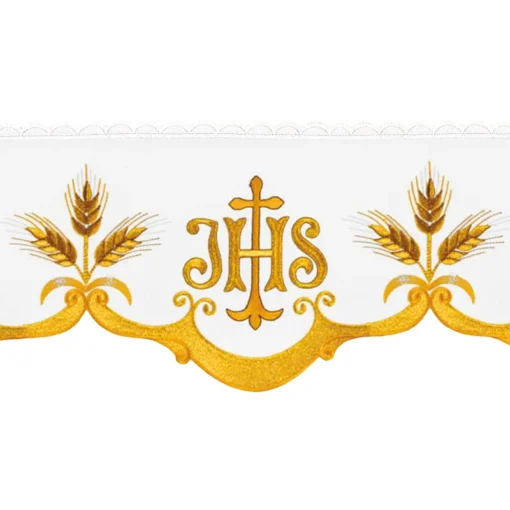 Frontal bordado IHS dourado - 220x20cm