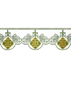 Frontal bordado IHS Verde - 220x19cm
