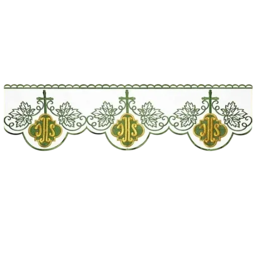 Frontal bordado IHS Verde - 220x19cm