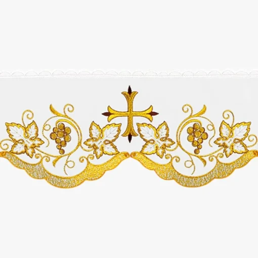 Frontal bordado Cruz Dourada - 220x16cm