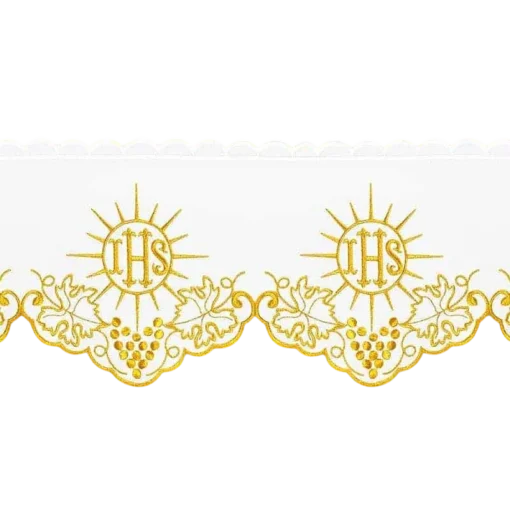 Frontal bordado Cristão - 220x26cm Branca