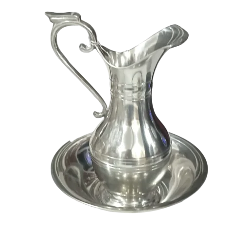 Jarra com Bacia Estanho 350ml F245A - Imagem 2