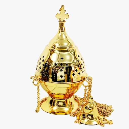 Turíbulo Trabalhado Dourado - Imagem 4