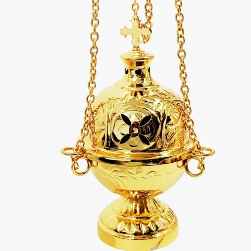 Turíbulo Pequeno Trabalhado - Dourado - Imagem 2