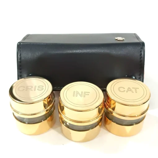 Estojo Santos Óleos com 3 Dourado 7813