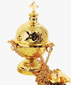 Turíbulo Pequeno Trabalhado - Dourado