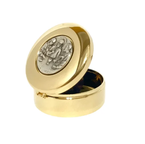 Caixa para Hóstia / Teca 8cm Santa Ceia