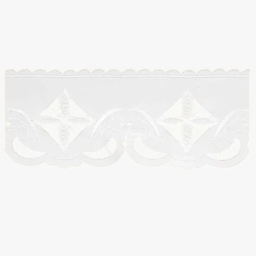 Frontal bordado Cruz Quadrada - 220x15cm Branca