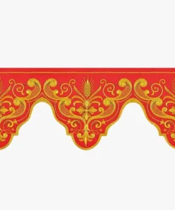 Frontal bordado Color - 220x26cm Vermelho