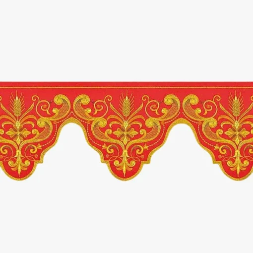 Frontal bordado Color - 220x26cm Vermelho