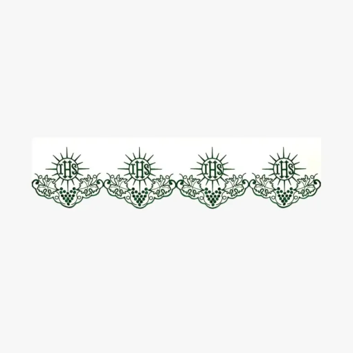 Frontal bordado Cristão - 220x23cm Verde