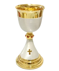Cálice 1113 Bianco - 21cm Pedras Vermelhas