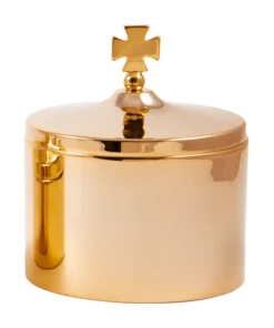 Caixa para Hóstia / Teca Ø 8,4 cm. x h 6 cm