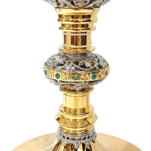 Cálice 710/1 - 23cm Pedras Azuis - Imagem 5