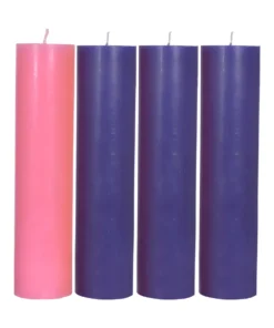 Kit Velas Advento Altar 2 cores 30 x 7 cm