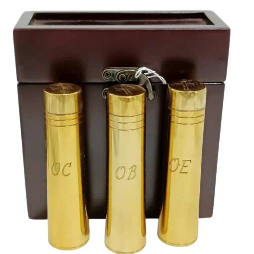 Estojo Santos Óleos mod3 Dourado