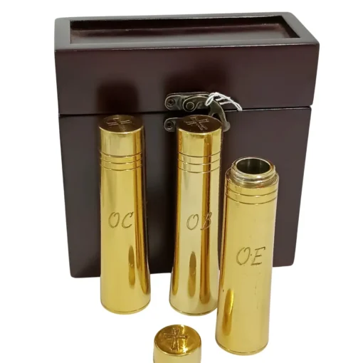 Estojo Santos Óleos mod3 Dourado - Imagem 2