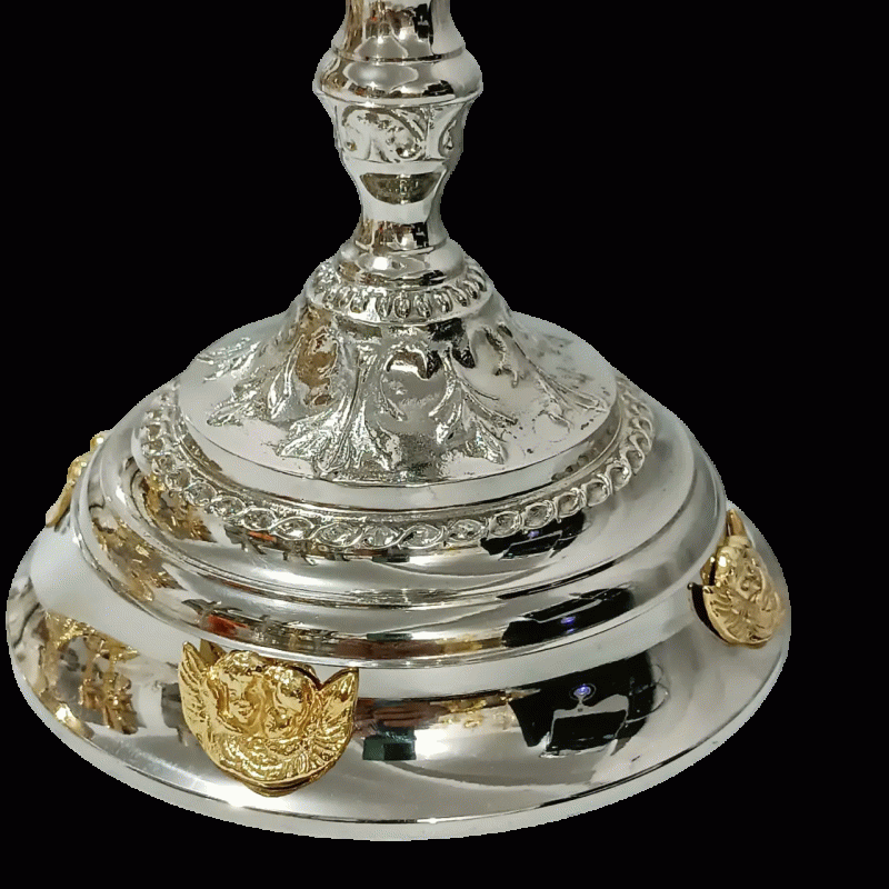Cálice Querubins - 30cm Prata - Imagem 3
